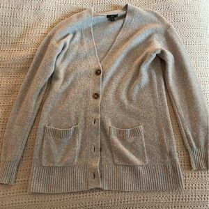 J. Crew Gray Cashmere Cardigan - Size M